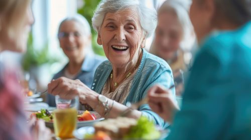 Group of senior female friends enjoying the benefits of assisted living | Active Aging